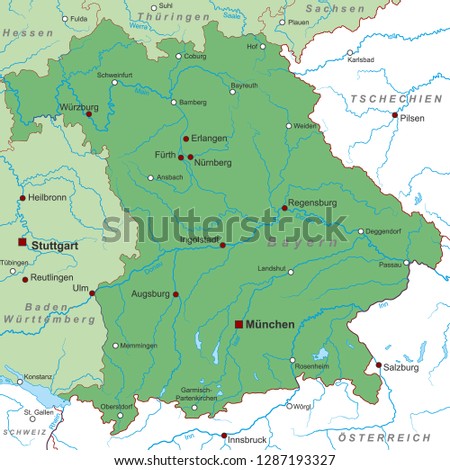 Map of Germany (with german inscription)