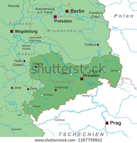 Map of Germany (with german inscription)