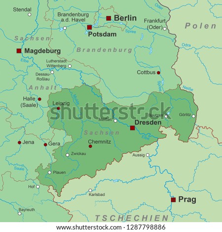 Map of Germany (with german inscription)