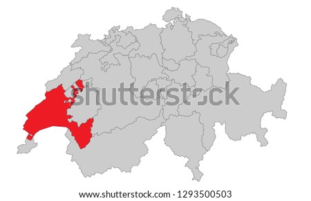 Switzerland - Map of Switzerland (high detailed)