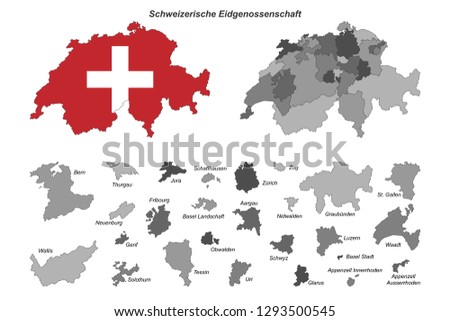 Switzerland - Map of Switzerland (high detailed)