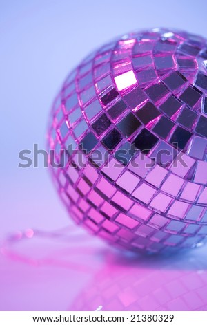 purple mirror ball
