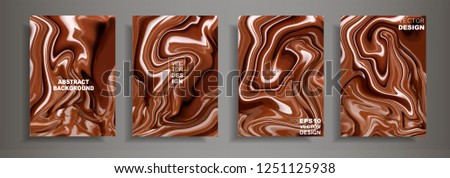 Modern design A4.Abstract chocolate texture of bright liquid colors. Plating of acrylic paints. Design presentations, printing, flyer, business cards, invitations, calendars, websites, packaging, cove