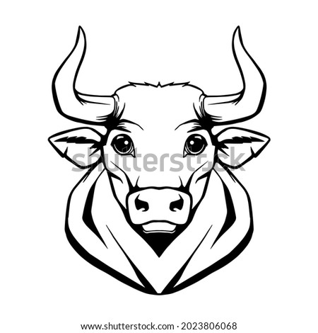 Red bull isolated illustration logo