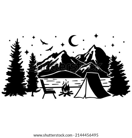 Similar – Image, Stock Photo camping tent mountain