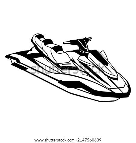 Logo jet ski, scooter on a white background vector clip art