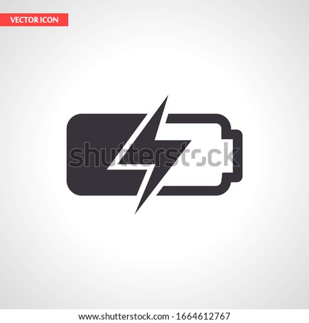 battery icon. Vector EPS 10. Lorem Ipsum Design Flat. linear work. battery icon. battery recharging