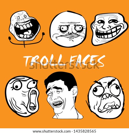 emotional stickers internet memes troll faces