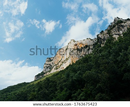 Similar – Image, Stock Photo mountains of sadernes on a cloudy summer day in spain