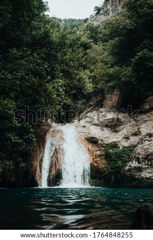 Similar – Image, Stock Photo mountains of sadernes on a cloudy summer day in spain