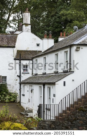 KESWICK, ENGLAND - JUNE 13: Old traditional building in the famous Lake District, in Keswick, England on June 13, 2014.