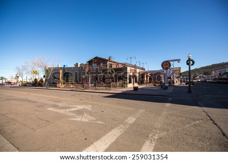 Williams, Arizona - January 6: View of the city centre in Williams, Arizona on January 6, 2014.