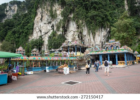 Kuala Lumpur, Malaysia - January 5: View of Batu Caves place of worship in Kuala Lumpur, Malaysia on January 5, 2015.