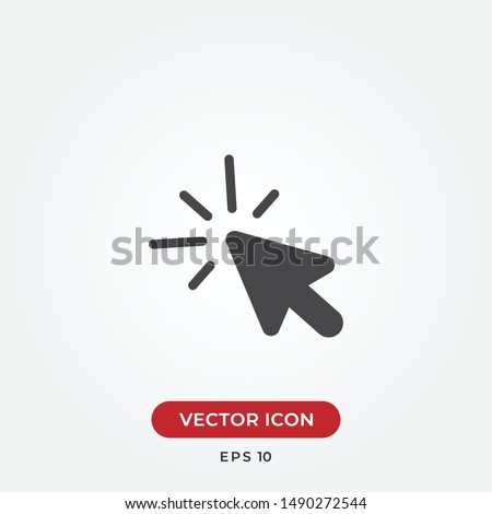 Click vector icon in modern design style for web site and mobile app