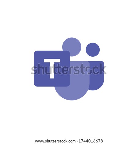 Microsoft Teams logo, remote working application symbol. Microsoft Teams vector sign, modern and simple logo illustration.