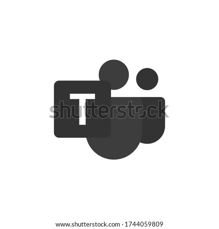 Team logo concept, vector illustration. Microsoft Teams logo, remote working application symbol.