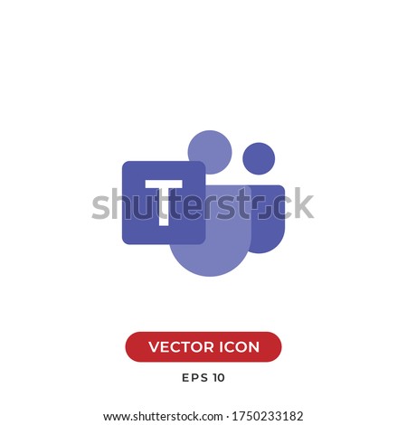 Team logo concept, vector illustration. Microsoft Teams logo, remote working application symbol.