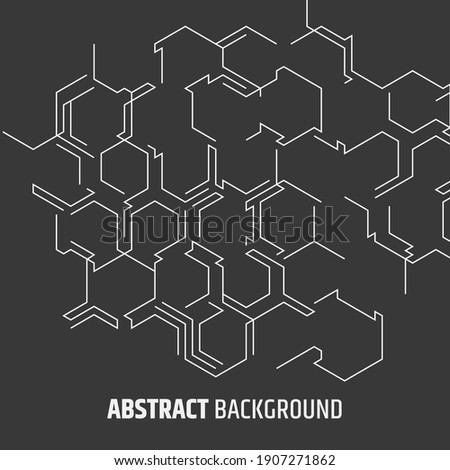 Abstract hexagonal background. Digital vector design. Modern geometric backdrop. Futuristic technology. Communication concept. Futuristic layout for web and print.