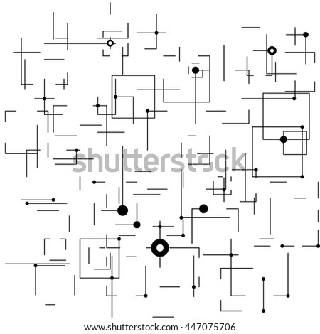 Geometric line with dots background. Technology vector design. Network illustration. Wireframe mesh polygonal. Abstract form with connected lines and dots. Geometric Lines.