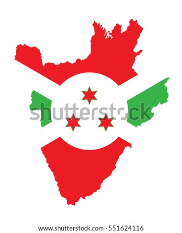 Burundi map with flag vector
