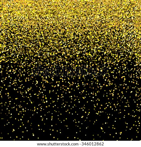 New Year And Xmas Decorations Texture. Gold Sparkle Confetti Seamless ...
