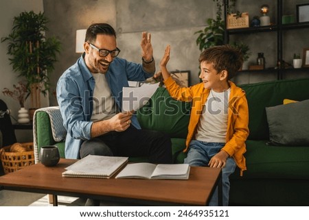 Image, Stock Photo A Boy and his Dog