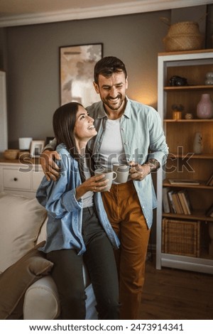 Image, Stock Photo Married man drinking coffee