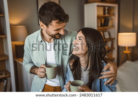 Similar – Image, Stock Photo Married man drinking coffee