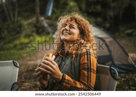 Similar – Image, Stock Photo eat sausage bread Hiking