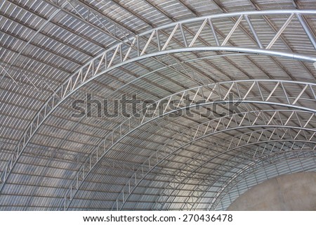 steel pipe truss for metal sheet roofing : structure work
