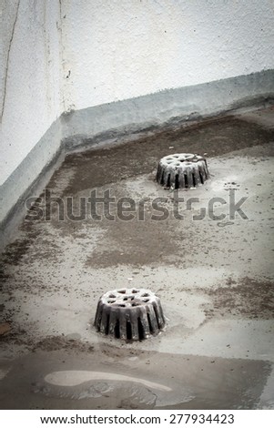 metal head roof drain : rain water drainage system for roof deck