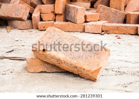 red brick  : masonry brick wall work detail