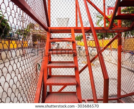 fence protect stair for safety activity in construction site work