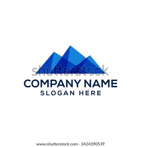 mountain finance logo design vector illustration