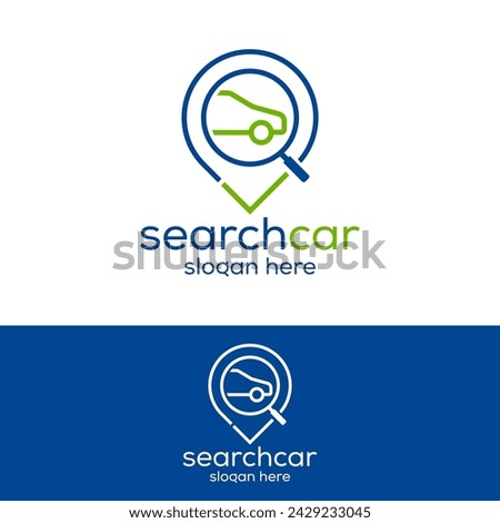 pin search auto technology logo design vector illustration