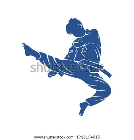 Taekwondo design vector illustration, Creative Taekwondo logo design concepts template, icon symbol