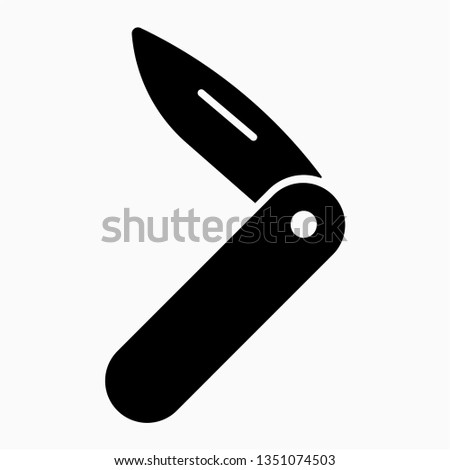 Glyph pocket knife vector icon