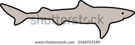 dogfish dogfish shark shark ocean sea Outline
