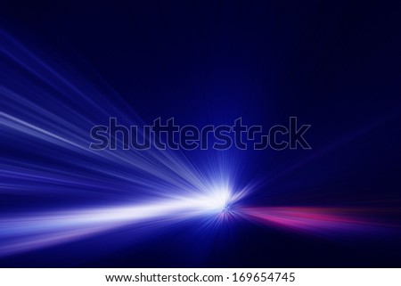 Abstract image of driving  in the tunnel at night. Motion blur.