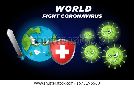 Similar – Image, Stock Photo The fight against the virus