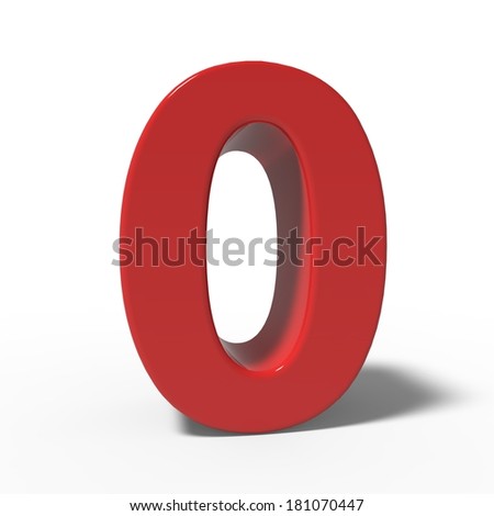 Red Number 0 Stock Photo 181070447 : Shutterstock