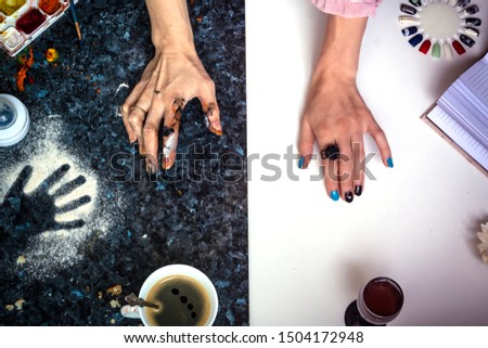 Similar – Image, Stock Photo leave traces Contrast