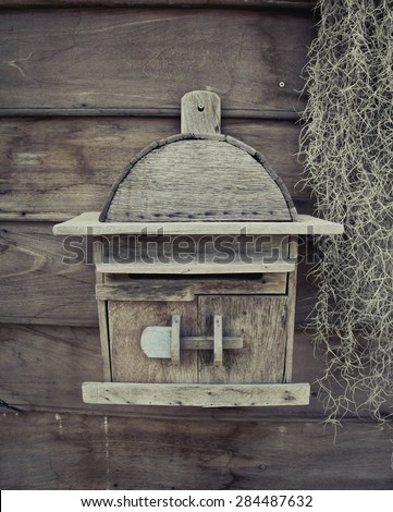Letter box made of wood ,vintage