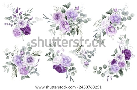 Image, Stock Photo Light purple flowers on a white background