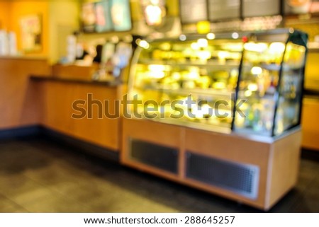 blurred bakery shop indoor abstract