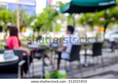 blurred coffee shop outdoor
