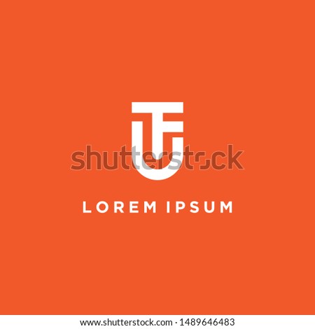 Letter TUF abstract logo design - Vector