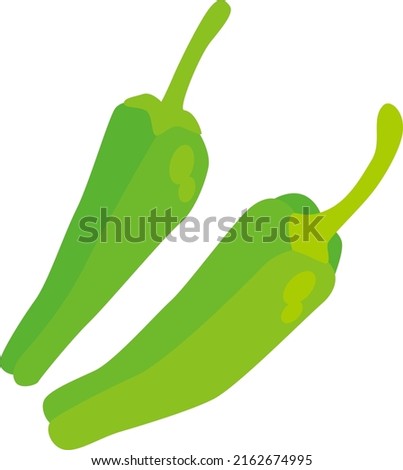 Clip art of sweet green pepper.