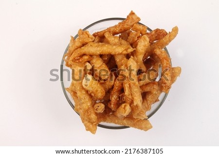 blur and noise image of a bowl of ting-ting on white background Stockfoto © 