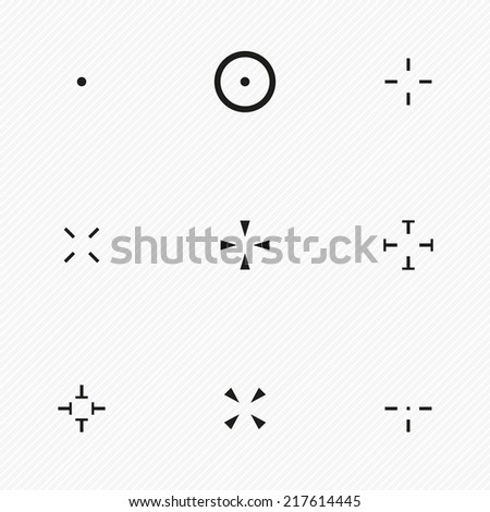 Collection Aim Target Pointer Point Weapon Gun Stock Vector ...